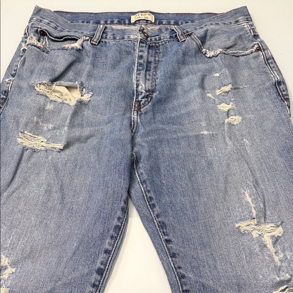 Vintage J. Crew Distressed Relaxed Fit Jeans